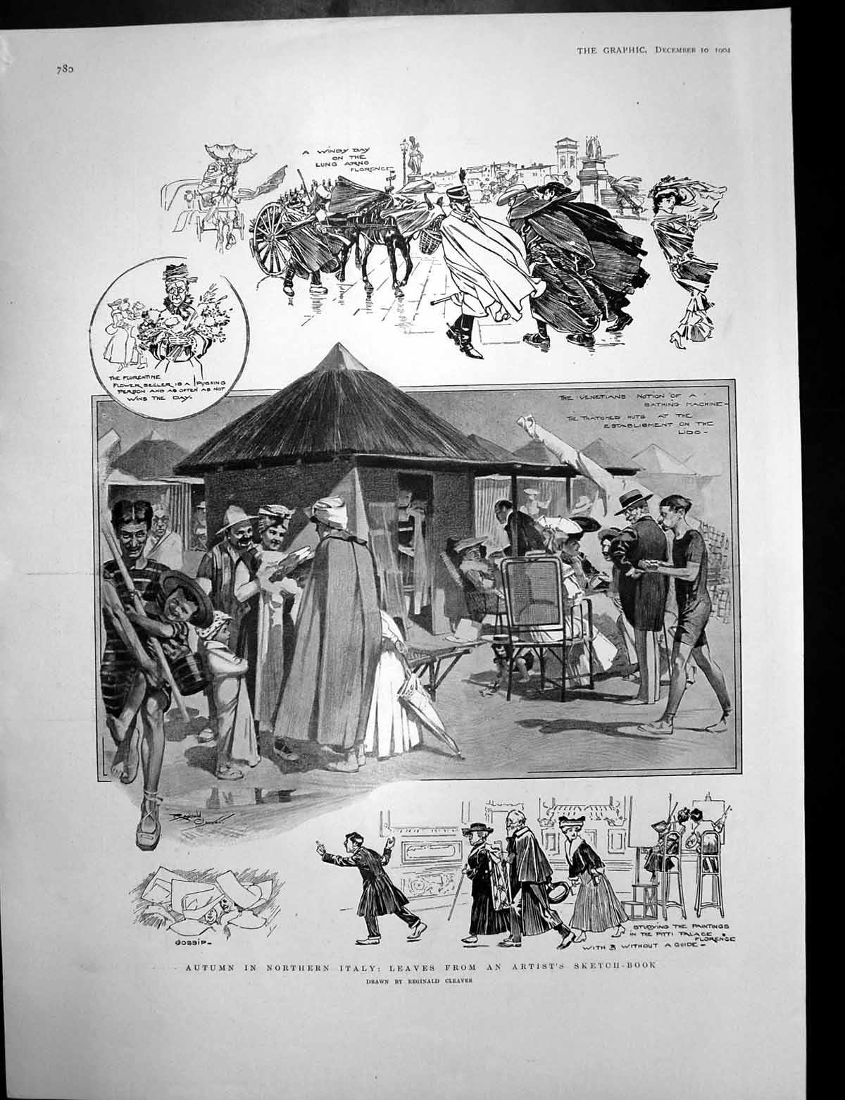 Old Print Autumn North Italy Baltic Fleet Port Said Egyption Patrol 1904 20th