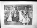 Antique Old Print Queen Embracing Bride Coburg Fortress Courtyard Arms 1894