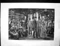 Antique Old Print Evening Promenade German Exhibition Imperial GCasket 1891