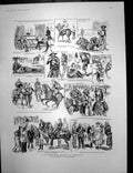 Old Print Hairbreadth Escape Gibraltar King Spain Duke Bivona Camel 1904 20th
