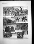 Antique Old Print Miss Phoebe Hunting Gibraltar Tashi Lama Tibet India 1905