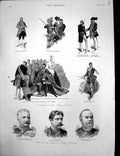 Old Antique Print Costumes Prussian Court Emperors Advisers Alberta 1889 19th