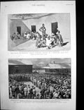 Antique Print Rising Rhodesia Disbanding Buluwayo Field Force Natives 1896 19th