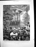 Antique Print Military Band Hyde Park Tennis Championship Switzerland 1895 19th