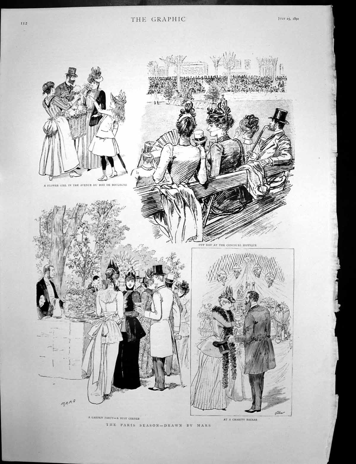 Antique Old Print Paris Season Technical Institute Battersea Foundation 1891
