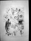 Antique Old Print Sketches Pilatus Siers Fishing Nile Salmon Wady Halfa 1896