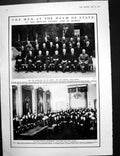 Antique Print Russian Government Imperial War Cabinet Storm Sea Fleet 1917 20th