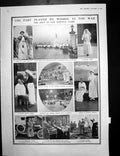 Antique Old Print Nurses Work During War Roll Honour Officers Suffered 1915