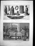 Old Antique Print Major Lothaire Congo Mealtime Bronze Relics Niger 1895 19th