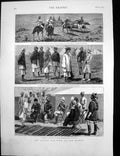 Old Antique Print Afghan War Sir Sam Browne Plan Battle Islandwhana 1879 19th