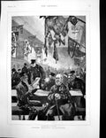 Antique Old Print Chelsea Hospital Great Hall Staircase Wards Kitchen 1888 19th