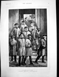 Antique Old Print Chelsea Hospital Chapel Sleeping Berths Ward Cellars 1888