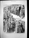 Antique Old Print Juvenile Fancy Dress Ball Late Count Von Moltke Berlin 1891