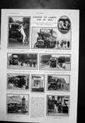 Antique Old Print London Land'S End Bus Lady'S Experiment Art Fencing 1923 20th