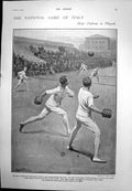 Old Palloni National Game Italy Log Rolling Ottowa Duke Duchess 1901 Victorian