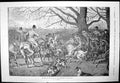 Old Print Hunting In Holidays Scrimmage Stile Postal Delivery Horses 1898 19th