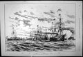 Antique Print French Fleet Spithead 1St Meet Devon Somerset Staghounds 1891