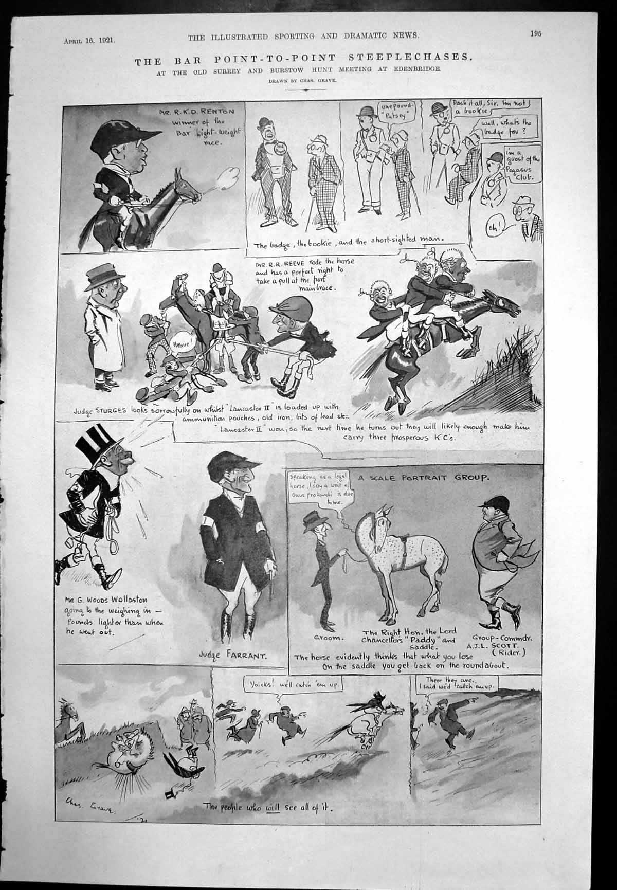 Old Bar Point-To-Point Steeplechase England America Polo Ponies 1921 20th