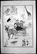 Antique Old Print Derby Notions Interpretations Phrases Epsom Carnival 1921