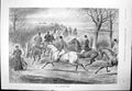 Old Antique Print Horses Riders Following Hunt Humber Beeston Works 1898 19th
