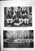 Antique Old Print Oxford Crew Practising Boat Sd Muttlebury Rc Lehmann 1892