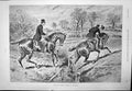 Antique Print Hunting Gentlemen Over Hedge Don Juan At Gaiety Theatre 1893 19th