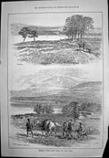 Antique Old Print Highland Sport Black Mount Loch Tulla Bunting Welcome 1887