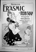Old Print Erasmic Herb Soap Advert Mappin & Webb Challenge Trophies 1898 19th