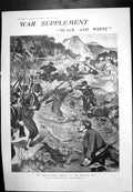Antique Print Hand-To-Hand Conflict Malouna Pass Greek Warship Spezzia 1897