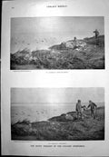 Antique Old Print Duck Shooting Two Sportsmen People In The Public Eye 1898