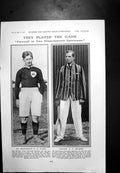 Antique Print Ra Lloyd Rugger Af Wilding Tennis Killed At Front M Fane 1915