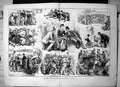 Old Antique Print Eton Harrow Cricket Match Umbrellas Drinking Hats 1880 19th
