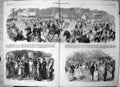 Antique Old Print Russian Coronation Emperors Fete Petrovsky Ball Moscow 1856