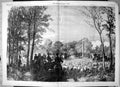 Original Old Antique Print Imperial Hunt Forest Fontaine-Bleau Emperor 1855