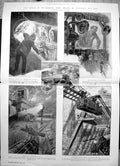 Antique Old Print Tomorrows Dreams Invention Telephote Areial Mono Rail 1905