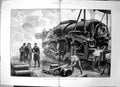 Old Antique Print Firing 111 Ton Gun Woolwich Largest Gun Existence 1887