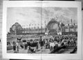 Old Antique Print Paris Exhibition Front View Building Champ De Mars 1878 19th