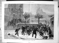 Old Antique Print Snowballing Edouard Frere Boys School Playground 1876 19th