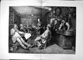 Old Antique Print English Lady Preacher Salvation Army Swiss Tavern 1887 19th