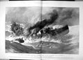 Antique Old Print Wreck Turbine Topedo Boat Destroyer Cobra Lincolnshire 1901