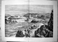 Antique Print Nile Expedition Towing Whale Boats Troops Second Cataract1884