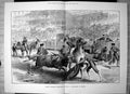 Old Antique Print Royal Marriage Festivities Spain Bull-Fight Madrid 1879 19th