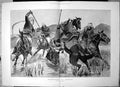 Antique Old Print Pig-Sticking Morocco Rc Woodville Lake Horses Riders 1888