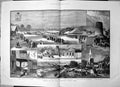 Old Antique Print Norwich Royal Agricultural Show Yard River Wensum 1886 19th