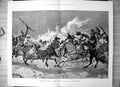 Original Old Antique Print War Tunis Attack Arab Cavalry French Square 1881
