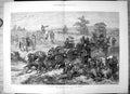 Original Old Antique Print War Turks Hauling Guns Up Front Horses 1877 19th
