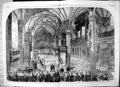 Antique Old Print Coronation King Queen Prussia Castle Church Konigsberg 1861