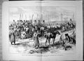 Antique Old Print Camp Cossacks Galatz Trumpeter Boot Saddle Dobrudscha 1877