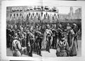 Antique Old Print Imperial Coronation Moscow Emperor Empress Procession 1883