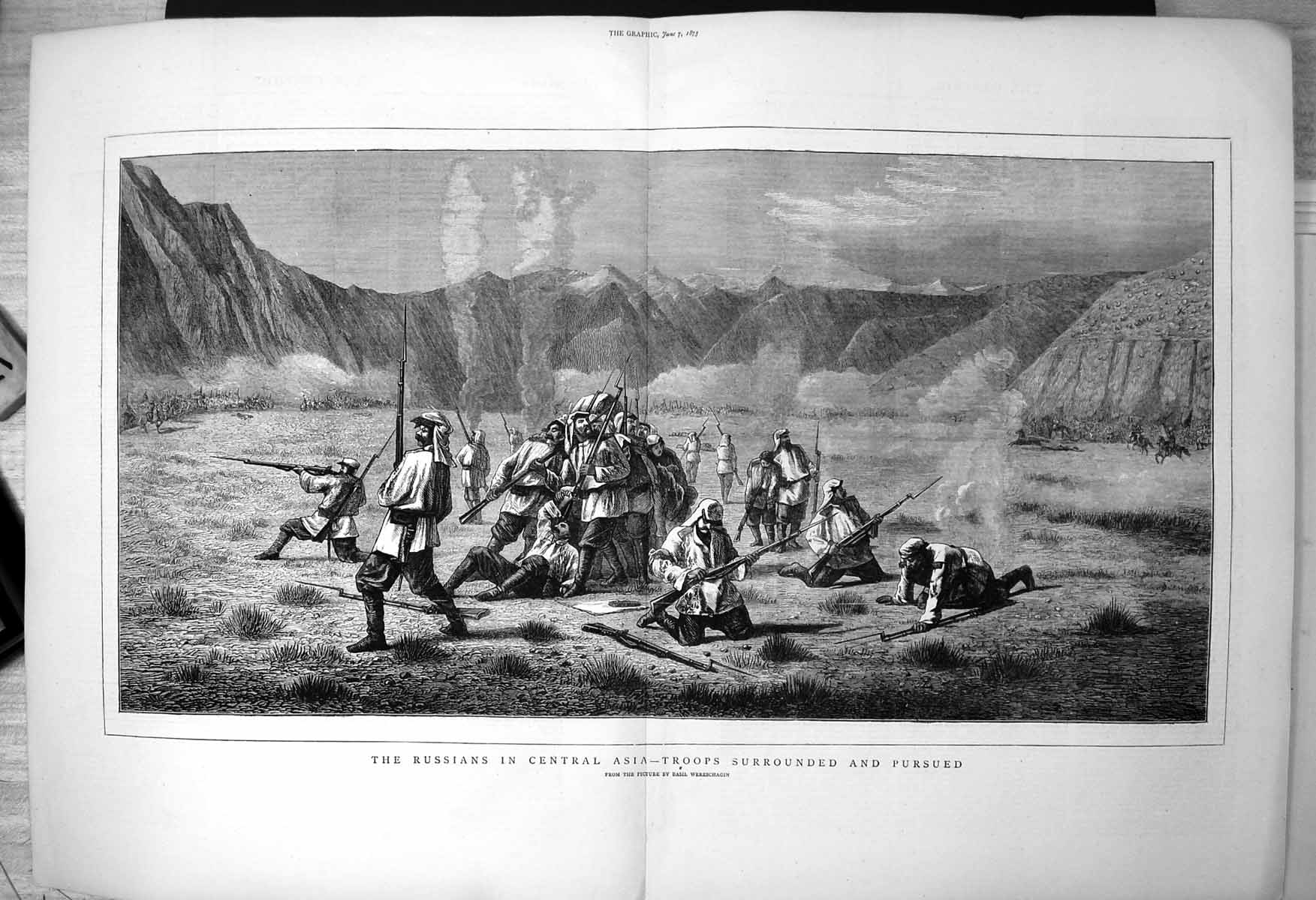 Old Russians Central Asia Troops Surrounded Pursued B Wereschagin1873 Victorian